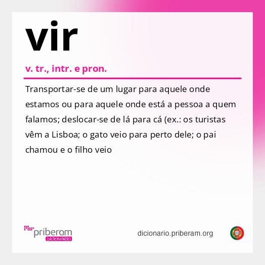 Significado de vir
